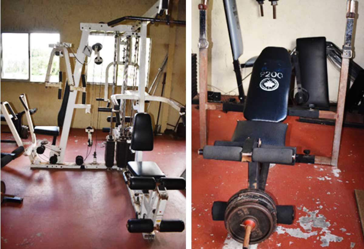 Some of the equipment inside the MPP Gym. (Photo: Anthony De Beauville)