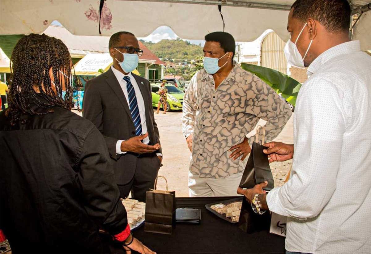 Prime Minister Philip J. Pierre, David Jordon and others at the Festival.