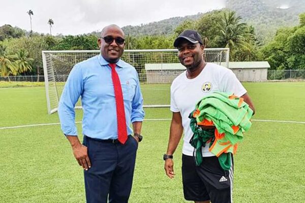 Head Coach Stern John met with MP for Dennery South Shawn Edwards at the SLFA Technical facility while taking the players through training sessions…