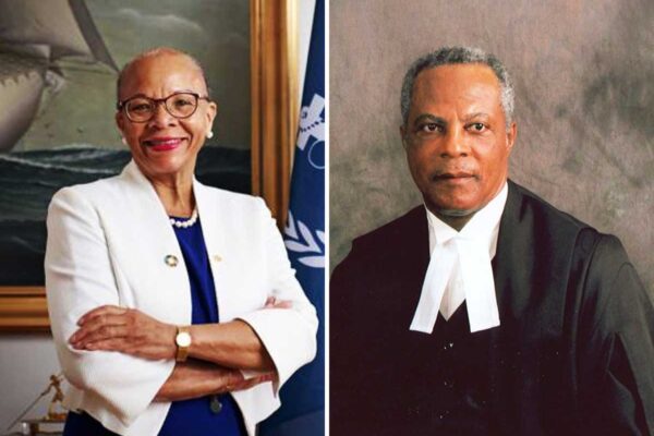 [L-R] Dr Cleopatra Doumbia-Henry, Barrister at Law and President of the World Maritime University; The Honourable Sir Hugh A. Rawlins, Judge of the ILO International Administrative Tribunal in Geneva, Switzerland.