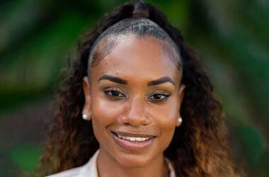 A smiling Keithlin Caroo