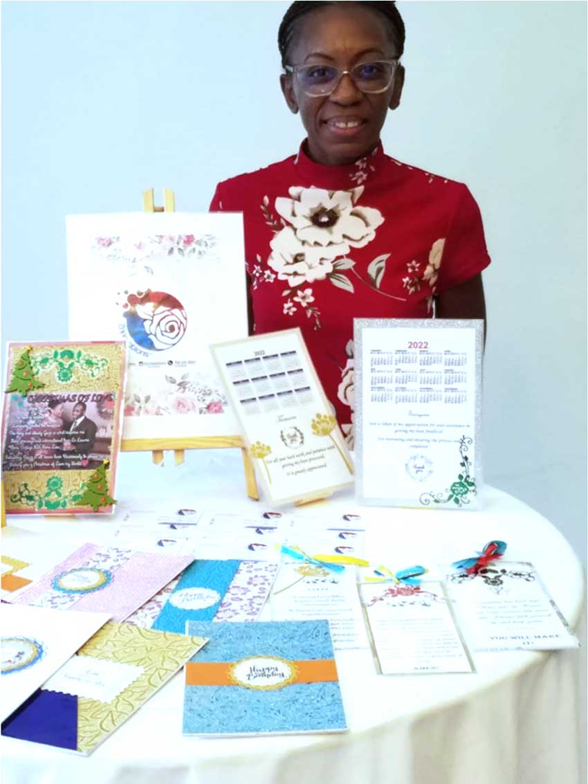 Zeleta Weekes, designer of Zeenovations greeting cards and other gift accessories.