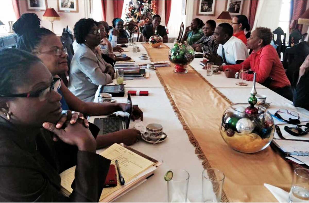 Members of the Nobel Laureate Festival Committee (NLFC) at a previous planning meeting.