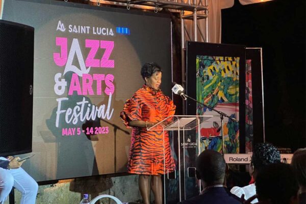 SLTA CEO Lorine Charles -St Jules outlines the format for Saint Lucia Jazz & Arts