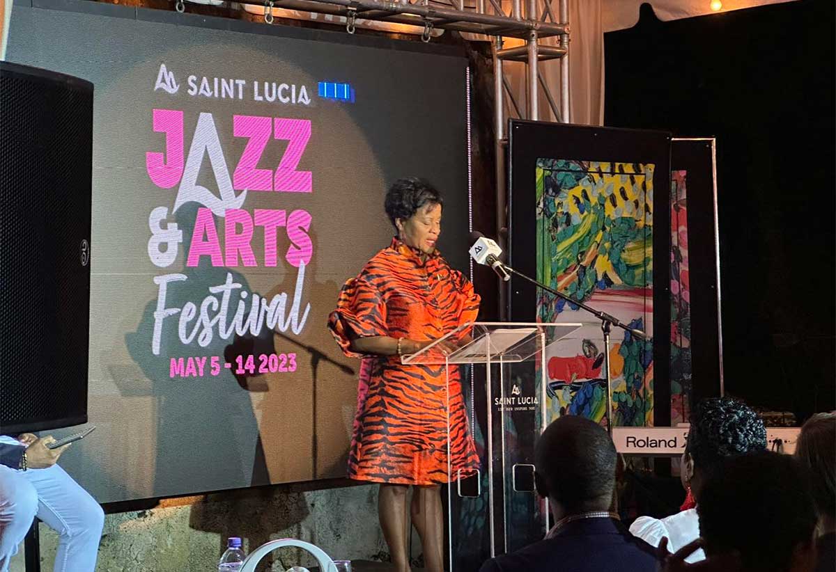 SLTA CEO Lorine Charles -St Jules outlines the format for Saint Lucia Jazz & Arts