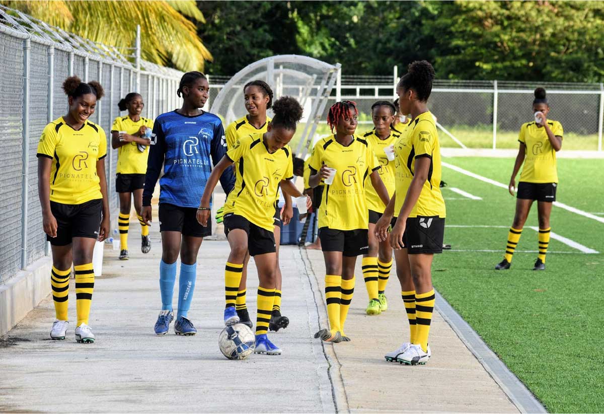 Young female footballers up for national training