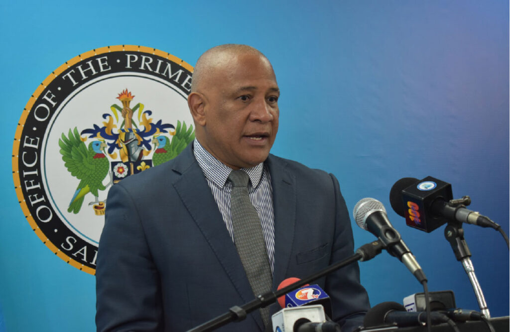Tourism Minister Hilaire at Monday’s press conference