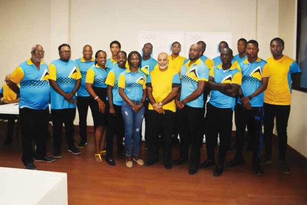 A photo op with some of the athletes and coaches preparing to represent Saint Lucia at this year’s CAC Games in El Salvador.