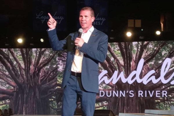 Executive Chairman Adam Stewart at Sandals Dunn’s River Opening Night.