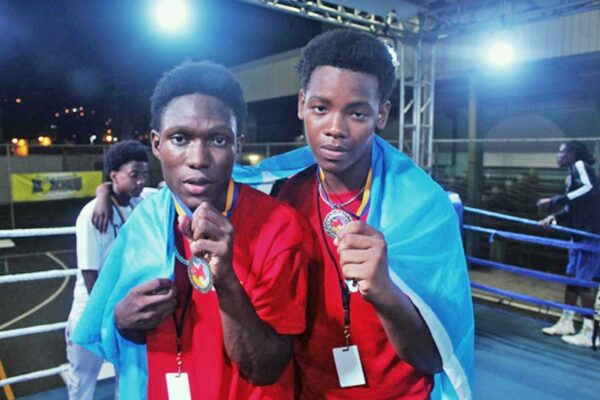 Cruiserweight John Didier (left) and heavyweight Jeannan Gaspard (right) from the Vieux Fort gym are among the promising Saint Lucian boxers who will be in action this weekend at the OECS Invitational Boxing Championships: Revival.