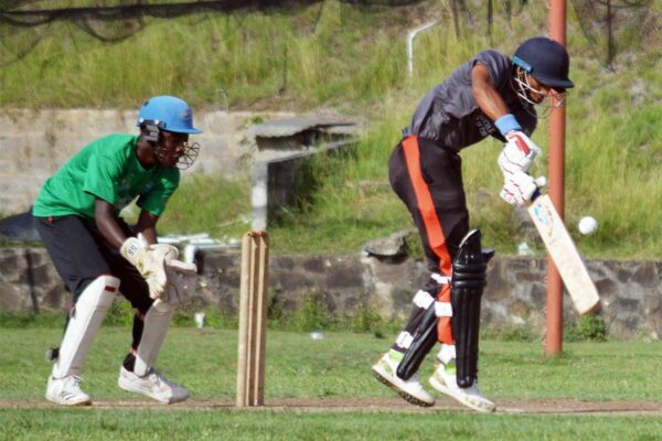On field action in the T20 U-19 X-Plosion Schools Cricket challenge