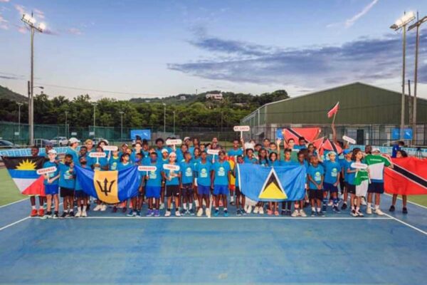 Team players in the Sagicor Junior Tennis International Tournament.