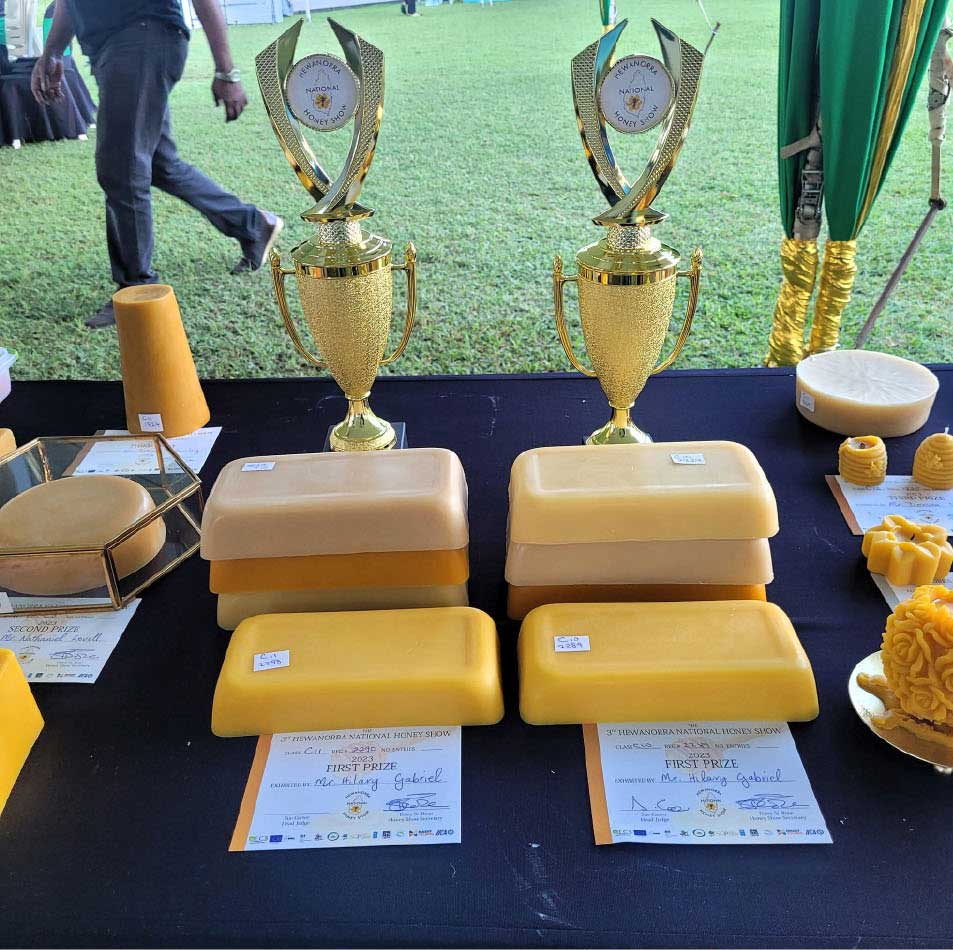 Products on display at the Honey Show