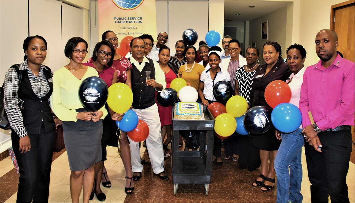 Members of the Saint Lucia Public Service Toastmasters Club 