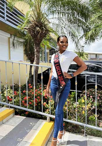 Shanice Butcher representing Saint Lucia at the ‘Jaycees’ Pageant