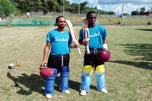 Jonathan Daniel (right) and Khan Elcock (left) shared a record opening partnership for Gros Islet U19