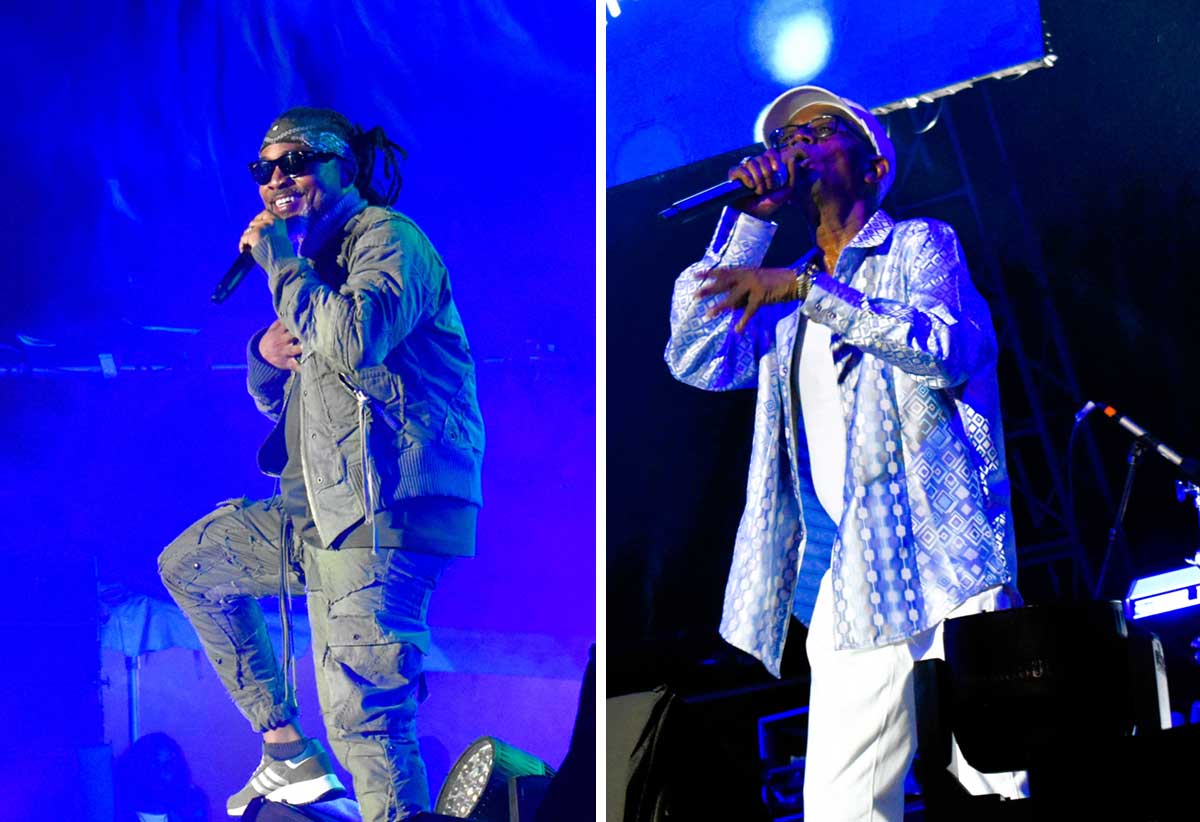 Machel Montana and Beres Hammond, as they literally rocked the house