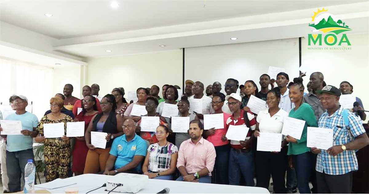 Officials and participants at the Ginger Production workshop…