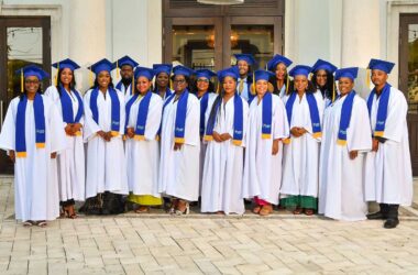Proud graduates of Cohort B of the Diploma in Hospitality Leadership come together for their group shot ahead of their graduation ceremony. The cohort consisted of managers from Sandals Resorts to include Grenada, Barbados, Bahamas, Turks and Caicos and St. Lucia.