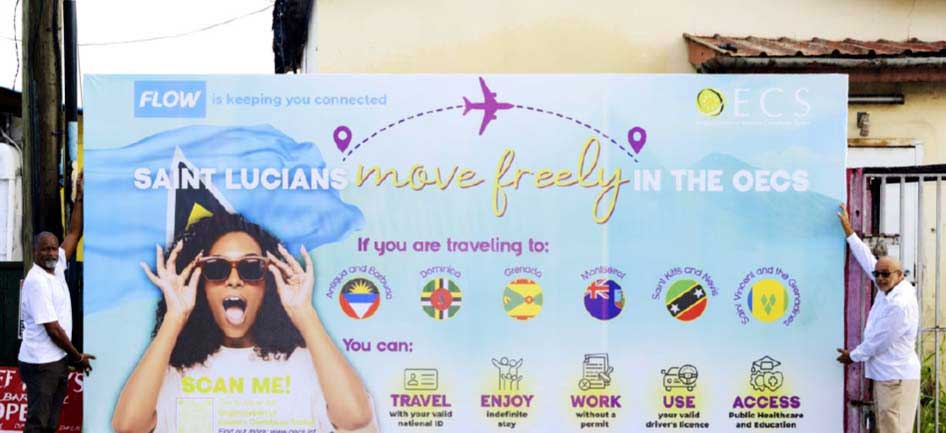 OECS Unveils Billboard Promoting Free Movement of People 