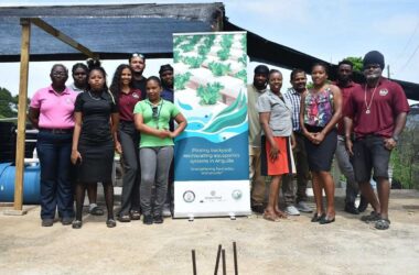 Staff at the Fisheries and Marine Resource Unit, Anguilla, with members of the CRFM Secretariat Technical Team