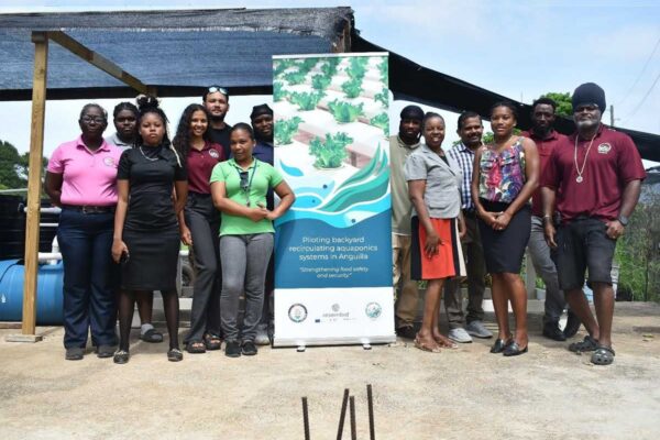 Staff at the Fisheries and Marine Resource Unit, Anguilla, with members of the CRFM Secretariat Technical Team