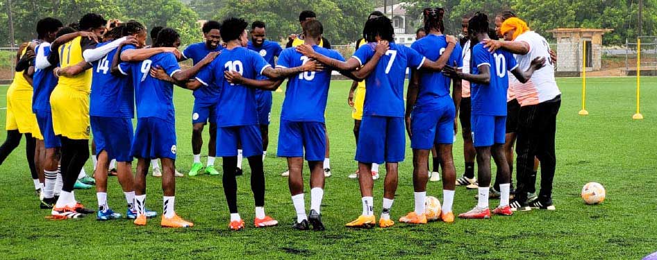 Team Saint Lucia squad in training for FIFA World Cup qualifiers