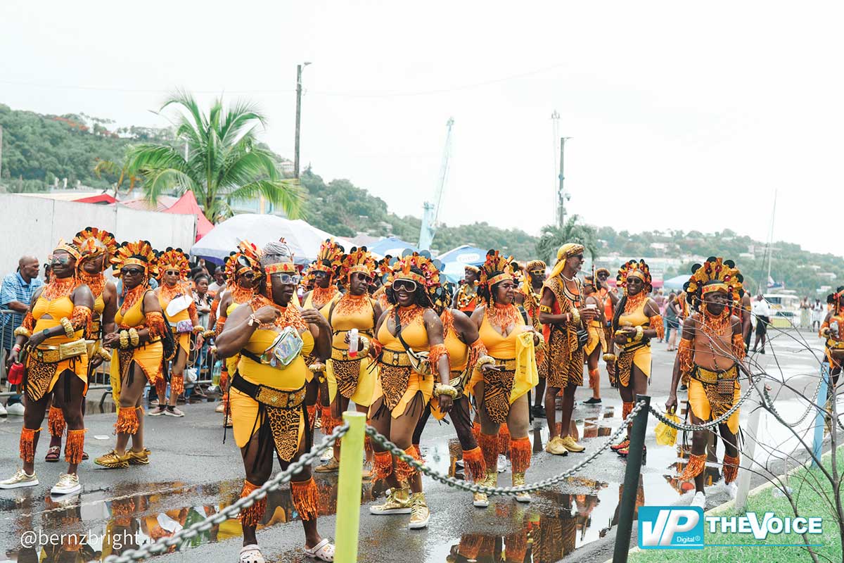 A section of Tribe of Twel with revelers on the move