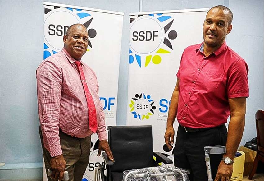 (Left to right): Ambassador for Saint Lucia Diaspora Affairs, His Excellency Julian Du Bois, and SSDF’s Executive Director John Victorin