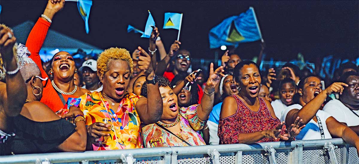 Patrons at the Soca Show 