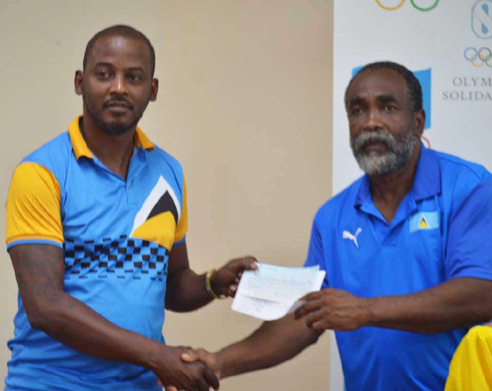 SLBF representative receives cheque / donation