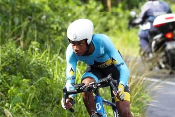 Denver Alphonse competes in Caribbean Junior Cycling Championships, in Saint Martin