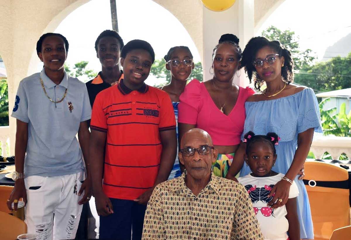 Mr. Osmond (centre) with members of his family at Sunday’s event