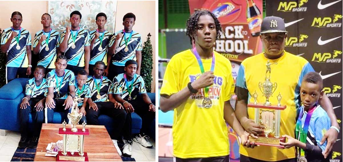 Saint Lucia’s young boxers at the Caribbean Schools Tournament