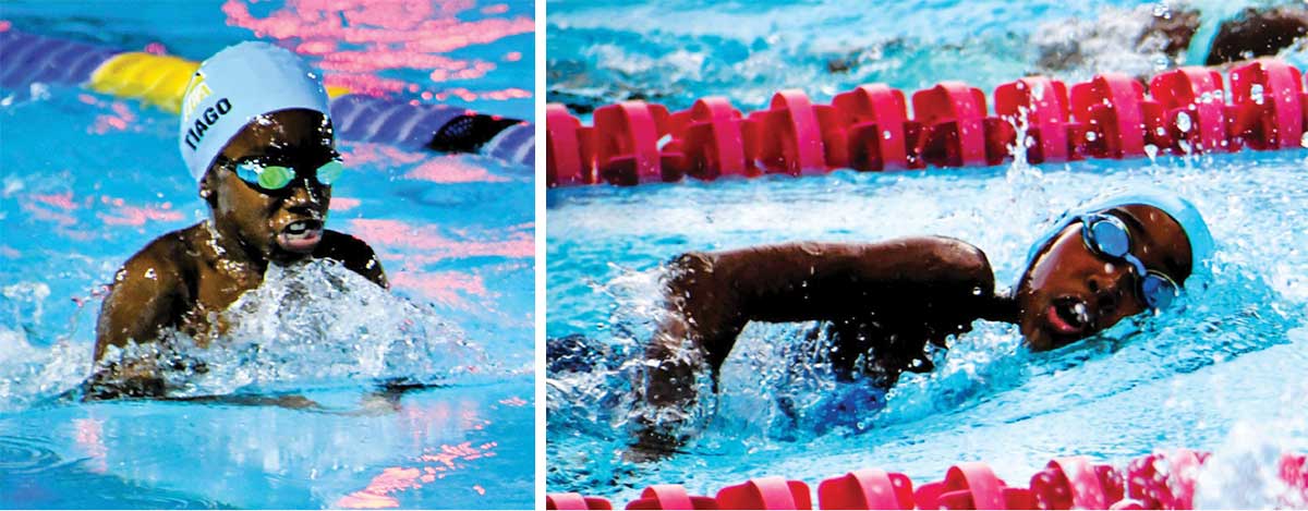 Team Saint Lucia swimmers in the Goodwill Swim meet. 