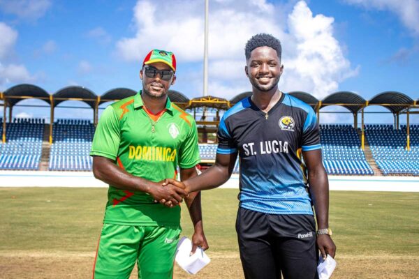 Team captains Stephan Pascal of Dominica (left) and Kimani Melius of Saint Lucia (right)