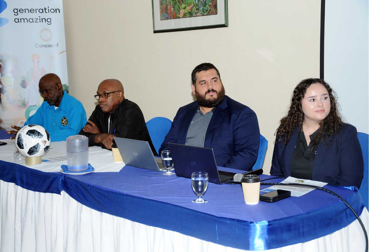 From left to Right: Evastus Augustin and Victor Reid (SLFA Officials) Cristhian Tonelli and Leonna Lopex (CONCACAF Facilitators)