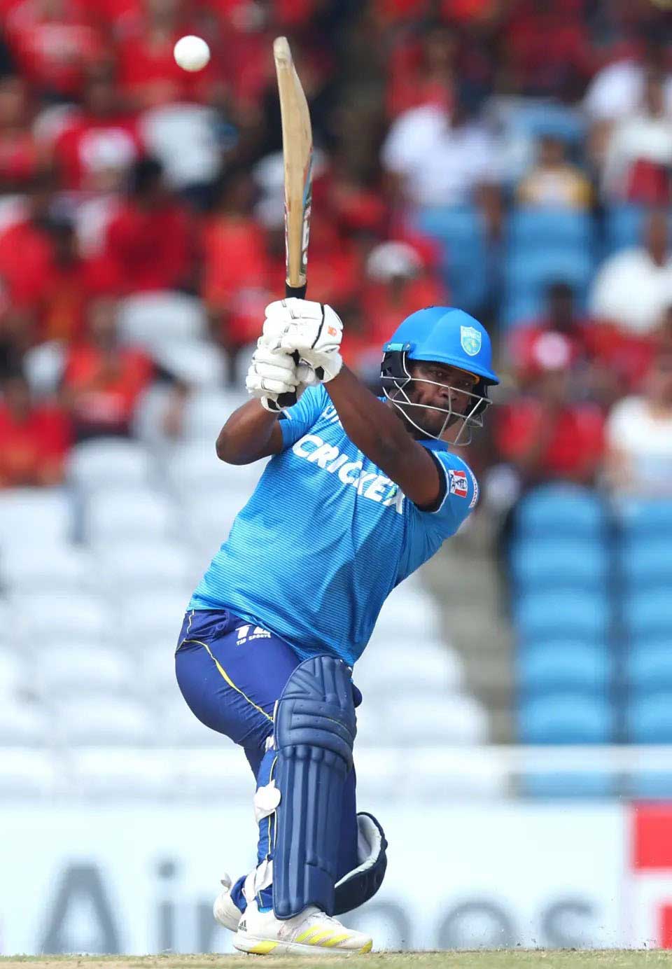 Player of the Match – Johnson Charles brings out an innovative stroke.