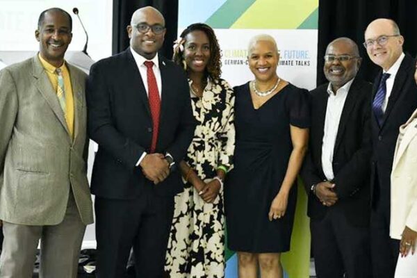 Saint Lucian technocrats and German officials at the recent Climate Talks session …