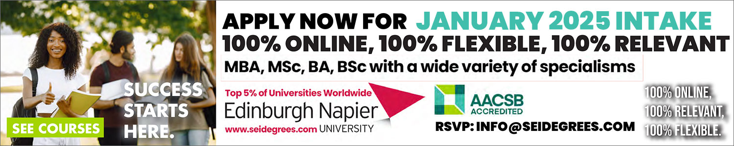 Tap/click here to apply now for January 2025 intake at Edinburgh Napier University.