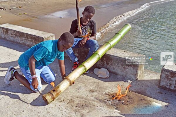 Bursting bamboo is a Saint Lucian tradition that marks the beginning of the Creole season. In the 1960s, 1970s and 1980s the practice was widespread with competition taking place among the bamboo busters as to who could get the loudest sound from the bamboo.