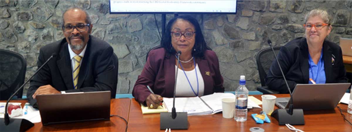 Mr. Milton Haughton, Executive Director, Caribbean Regional Fisheries Mechanism (CRFM) Secretariat; Honourable Josephine Olivia Connolly, Minister of Tourism, Environment, Fisheries and Marine Affairs, Culture and Heritage, Agriculture and Religious Affairs, The Turks and Caicos Islands – Chair of the CRFM Ministerial Council; and Mrs. Kathy Lockhart, Acting Director of Fisheries, The Turks and Caicos Islands – Chair of the Caribbean Fisheries Forum of the CRFM (Photo: CRFM Secretariat)