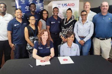 Cabot Saint Lucia, USAID, Y-RIE Representatives at official signing ceremony