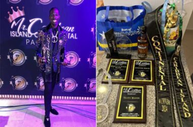 [L-R] Cardious Cassius Constantine & Trophies and prizes won by Cardious