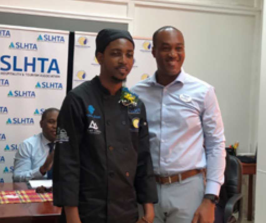 From left to right: Senior Chef Nerville Joseph & Sanovnik Destang, President of the CHTA