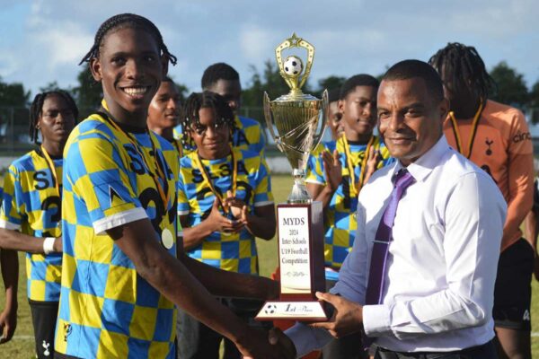 SLSA displaying their Trophy