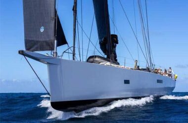 Southern Wind 105GT No Rush (IMN) first yacht to cross the ARC 2024 finish line