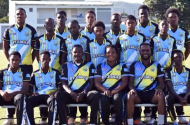 Team Saint Lucia U-15 alongside head coach Alton Crafton, and assistant coach Dalton Polius