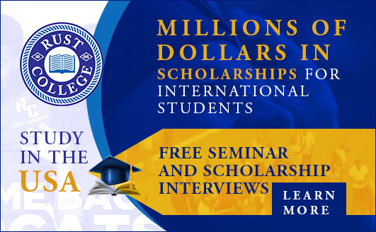 Rust College, Millions of dollars in scholarships. Free seminar and scholarship interviews in Saint Lucia. Tap/click here to learn more.