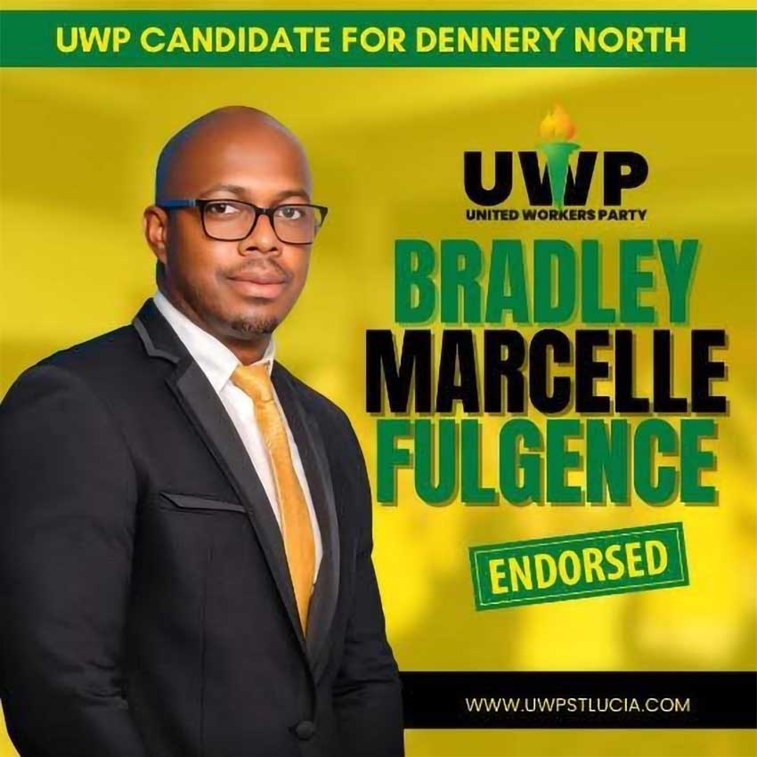 Bradley Marcelle Fulgence, UWP candidate for Dennery North